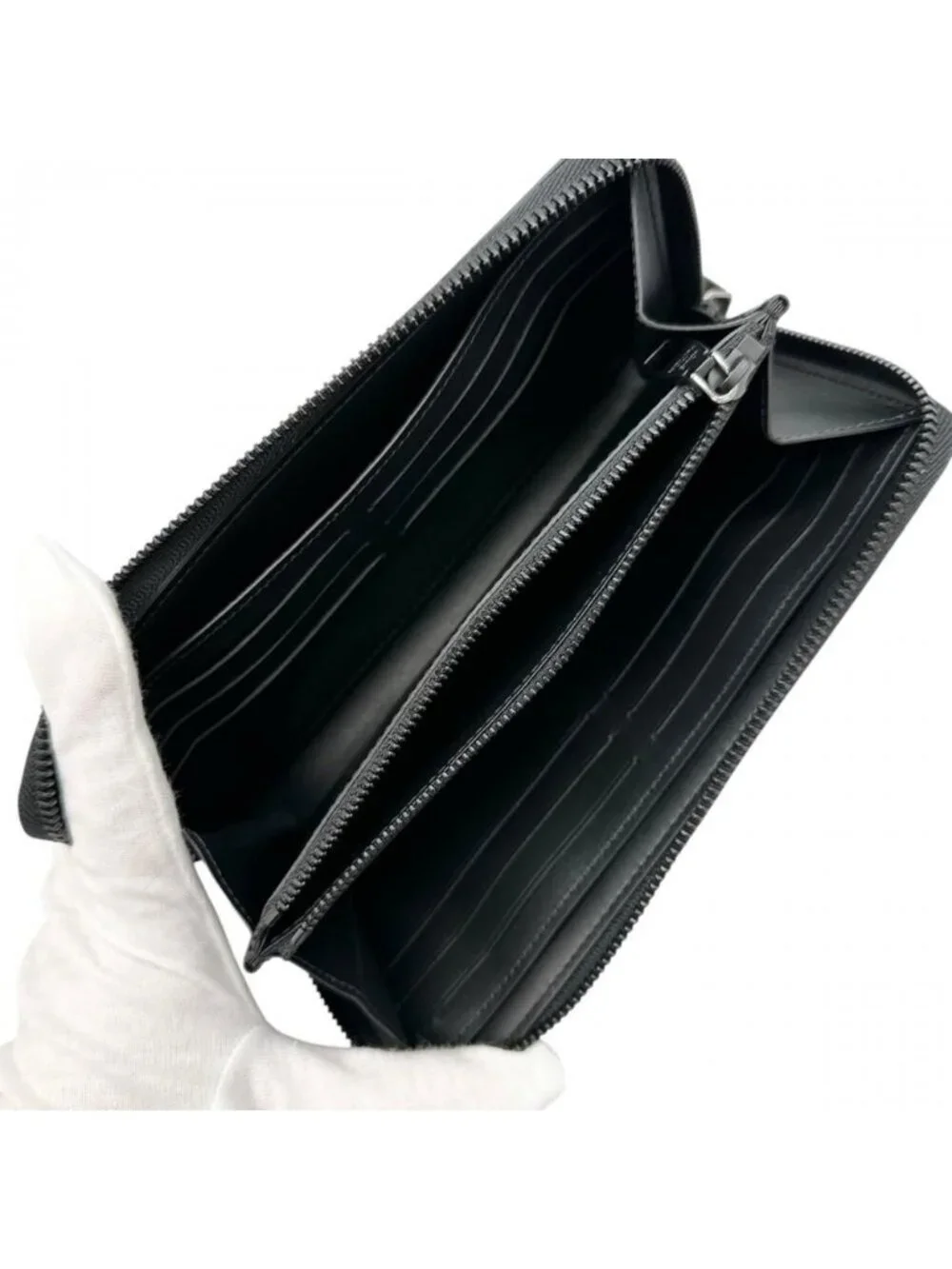 Louis Vuitton Wallet Zippy Horizontal Zip Around Leather Monogram Midnight